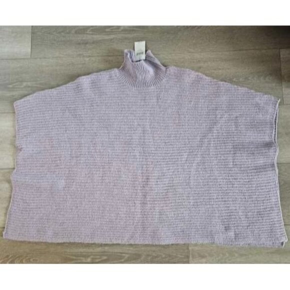 J. Jill Woman Size OS S-L Poncho Style Ribbed Knit Turtle Neck Sweater NWT Boho - Picture 4 of 9